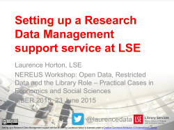 NEREUS-Workshop-Laurence-Horten-RDM-at-LSE