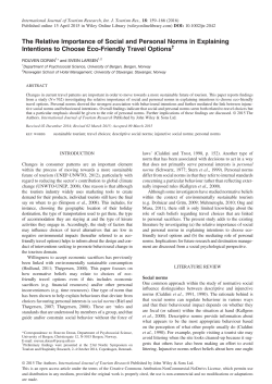 The Relative Importance of Social and Personal Norms in