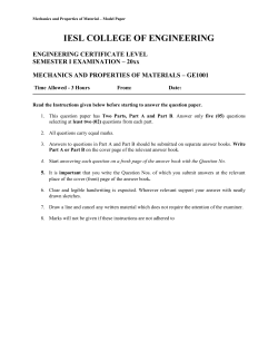 Model Question Paper