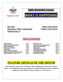 Newsletters &ldquo;What is Happening&rdquo; District