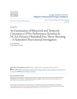 An Examination of Behavioral and Temporal Consistency Of Pre