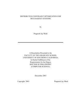 Distributed Constraint Optimization of Multi