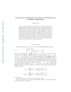 Optimality Conditions and Finite Convergence of Lasserre`s Hierarchy