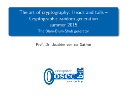 The art of cryptography: Heads and tails &ndash; Cryptographic random