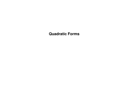 Quadratic Forms
