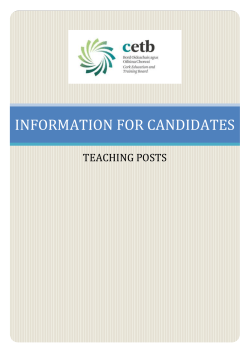 information for candidates