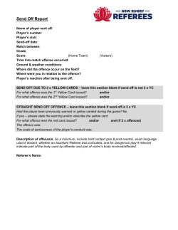 Send Off Report