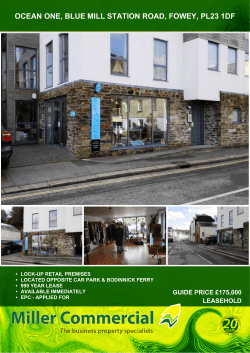 OCEAN ONE, BLUE MILL STATION ROAD, FOWEY, PL23 1DF