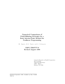 Numerical Comparisons of Path-Following Strategies for a Basic