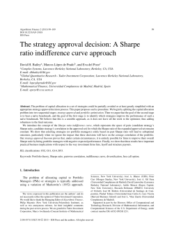 The strategy approval decision: A Sharpe ratio indifference curve