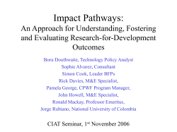 Impact Pathways Evaluation: An Approach for Achieving Impact in