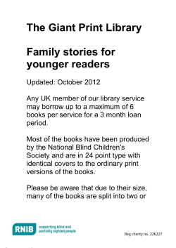 The Giant Print Library Family stories for younger readers