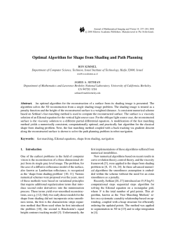 Optimal Algorithm for Shape from Shading and Path Planning