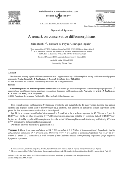 A remark on conservative diffeomorphisms