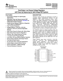 Dual-Output Low-Dropout Voltage Regulators w