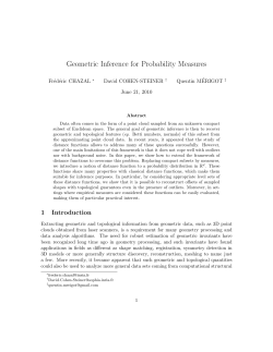 Geometric Inference for Probability Measures