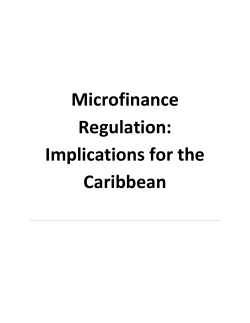 Microfinance Regulation: Implications for the