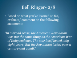 Unit 2.2 Road to Revolution