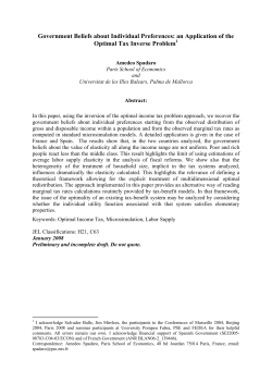 Government Beliefs about Individual Preferences: an
