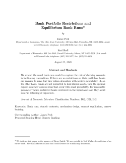 Bank Portfolio Restrictions and Equilibrium Bank Runs
