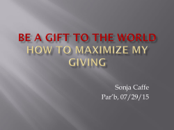 The science of giving