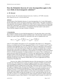 Does the Helmholtz theorem of vector decomposition apply to