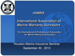 PowerPoint (file size: 282 KB) - Houston Marine Insurance Seminar