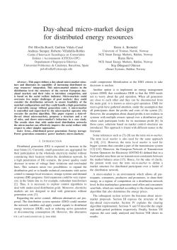 Day-ahead micro-market design for distributed