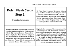 Dolch Flash Cards Step 2 &copy;sandboxliteracy.com