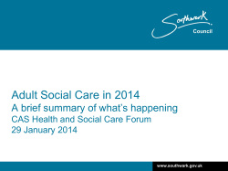 Adult Social Care - Community Southwark