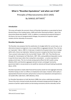 Ricardian Equivalence