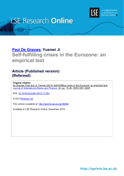 Self-fulfilling crises in the Eurozone: an empirical test