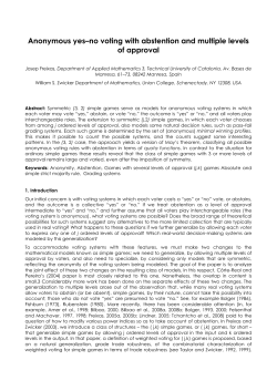 Anonymous yes&ndash;no voting with abstention and