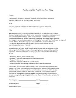 NWPC Playing Time Policy here