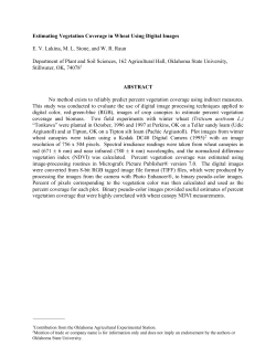 Estimating Vegetation Coverage Using Digital Images