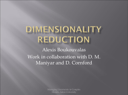 Dimensionality reduction