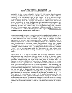 ILWU/PMA JOINT DISCLAIMER PORT GAMBLE - PMA
