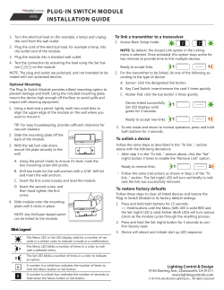plug-in switch module installation guide