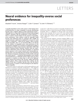 Neural evidence for inequality-averse social preferences