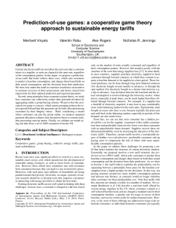 Prediction-of-use games: a cooperative game theory