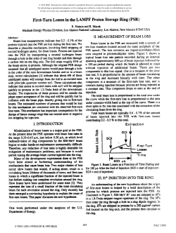 First-Turn Losses in the LAMPF Proton Storage Ring (PSR)