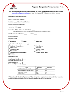 Competition Announcement Questionnaire