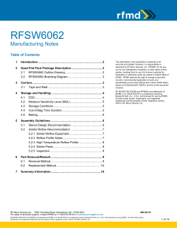 RFSW6062 Manufacturing Note