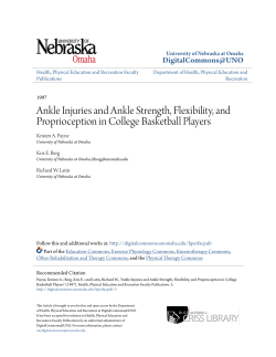 Ankle Injuries and Ankle Strength, Flexibility, and Proprioception in