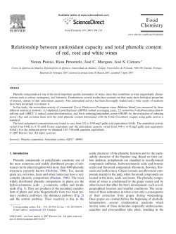 Relationship between antioxidant capacity and total