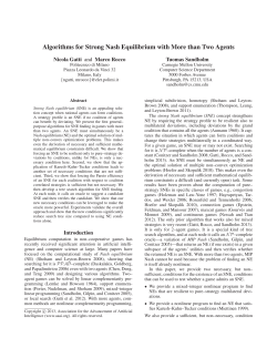 Algorithms for Strong Nash Equilibrium with More than Two Agents