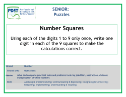 Number Squares