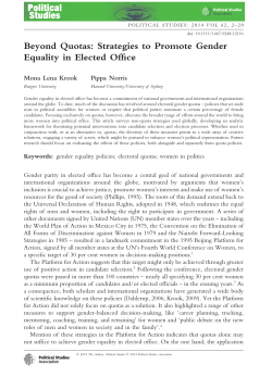 Beyond Quotas: Strategies to Promote Gender