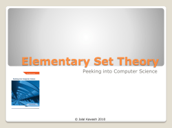 Elementary set theory