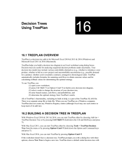 Decision Trees Using TreePlan
